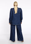 Tuniek met strik denim dolce - blauw