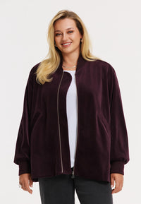Bomber VELVET - dark red - #1