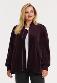 Bomber VELVET - dark red - #4