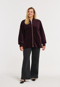 Bomber VELVET - dark red - #2