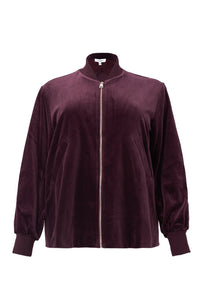 Bomber VELVET - dark red - #5