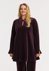 Tuniek wide bottom velvet - donkerrood