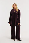 Tuniek wide bottom velvet - donkerrood