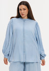 Blouse puff sleeve INDIGO LYOCELL - indigo