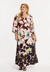 Maxi-jurk elodea - donkerrood