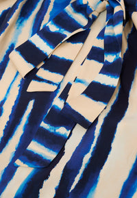 Maxi dress flare sleeve RIPPLES - blue - #3