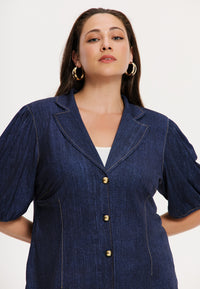 Blazer puffsleeve DENIM DOLCE - blue - #5