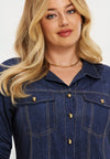 Blouse denim dolce - blauw