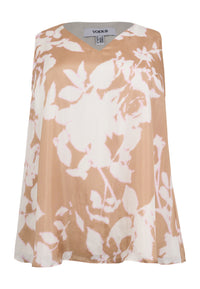 Singlet BLURRED ROSES - light brown - #3