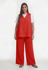 Top LINEN - light red - #4