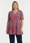 Tuniek wide bottom shellscape - lichtrood