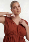 Tunic relaxed BRICK - dark red
