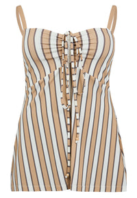 Singlet DECOSTRIPE - light brown - #3