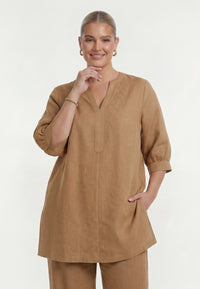 Tunic LINEN - light brown - #1