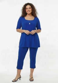 Top flared UNI DOLCE - indigo - #2