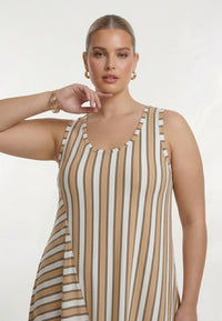 Jurk DECOSTRIPE - light brown - #1