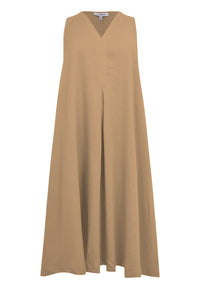Dress swing LINEN - light brown - #2
