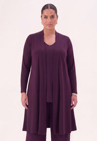Cardigan long UNI DOLCE - dark purple - #2