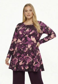 Tunic wide bottom CICLAMY - purple - #1