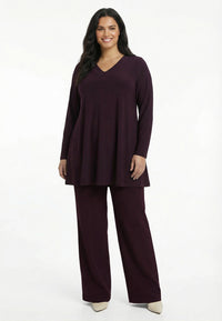 Tunic wide bottom with strass UNI DOLCE - dark purple - #2