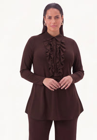 Tunic flare UNI DOLCE - brown - #2