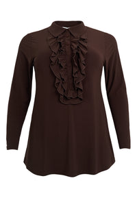 Tunic flare UNI DOLCE - brown - #3