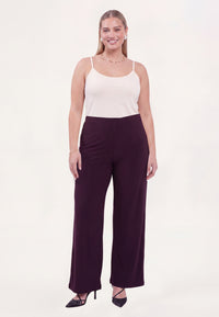 Trousers straight UNI DOLCE - dark purple - #3