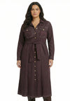 Midi-jurk denim dolce brown - bruin