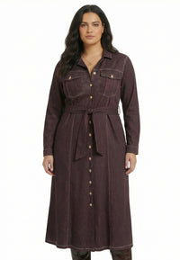 Midi-jurk DENIM DOLCE BROWN - #2