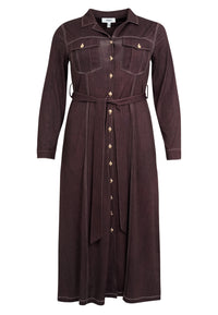 Midi-jurk DENIM DOLCE BROWN - #3