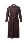 Dress midi DENIM DOLCE BROWN - brown - #4