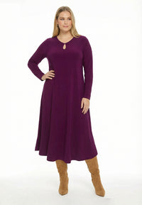 Dress midi UNI DOLCE - purple - #2