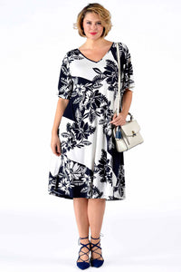 Dress wide short sleeve JULIA - white - #1
