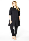 Blouse long roll sleeve COCO - black