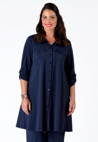 Blouse long roll sleeve COCO - blue - #2