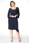 Dress asymm frill DOLCE - blue