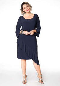 Dress asymm frill DOLCE - blue - #1