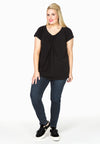Shirt wide drape neck DOLCE - black - #2