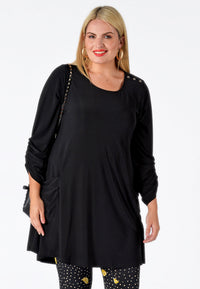 Shirt wide bot puckered DOLCE - black - #1