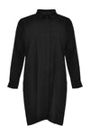 Blouse long LINEN - black - #1
