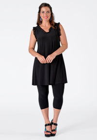 Singlet wide bottom ruffle DOLCE - black - #1