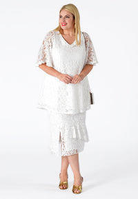 Tunic flare LACE - white - #2