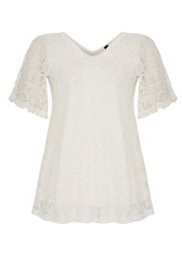 Tunic flare LACE - white - #4