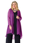 Blouse jacket voile UNI - purple - #2