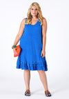 Dress-singlet ruffled DOTS - blue - #1