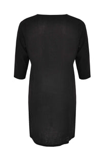 Dress beaded LINEN - black - #2
