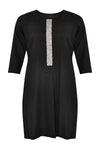 Dress beaded LINEN - black - #1