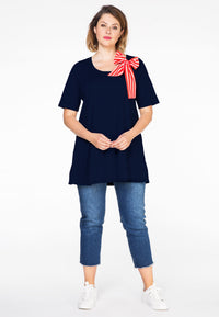 Tunic flare scarf breton - blue - #1