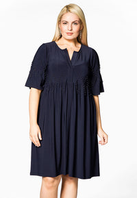 Dress ruffles/pearls DOLCE - blue - #2