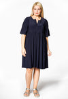 Dress ruffles/pearls DOLCE - blue - #1